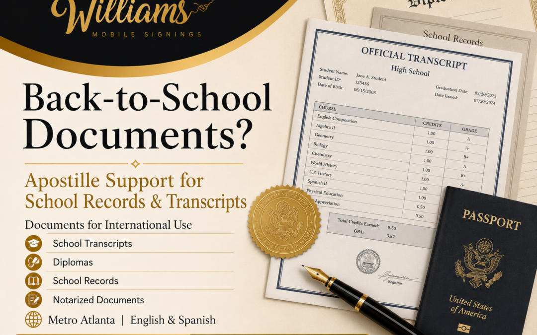 Back to Schools Apostille Documents