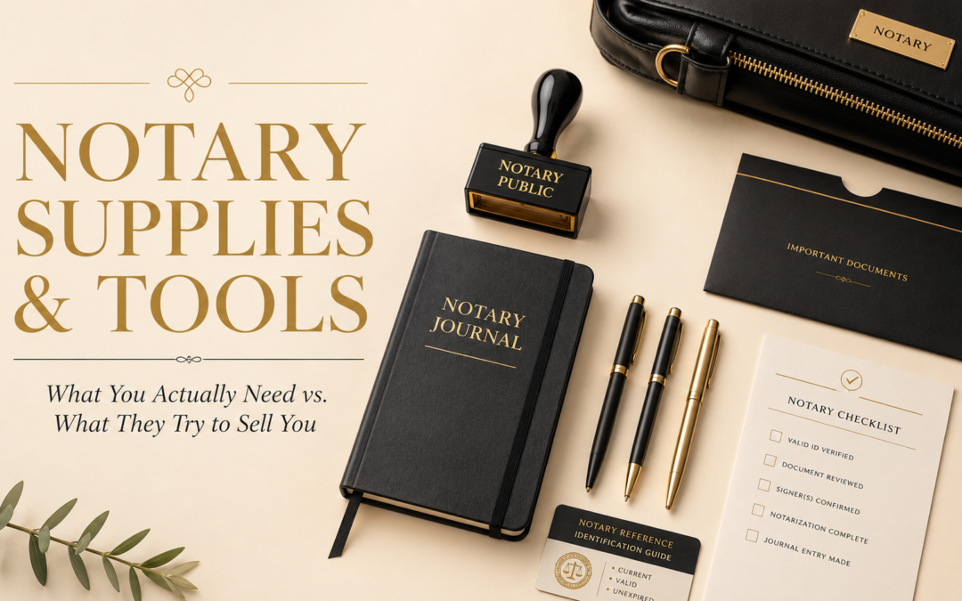 Notary Supplies & Tools: What You Actually Need vs. What They Try to Sell You