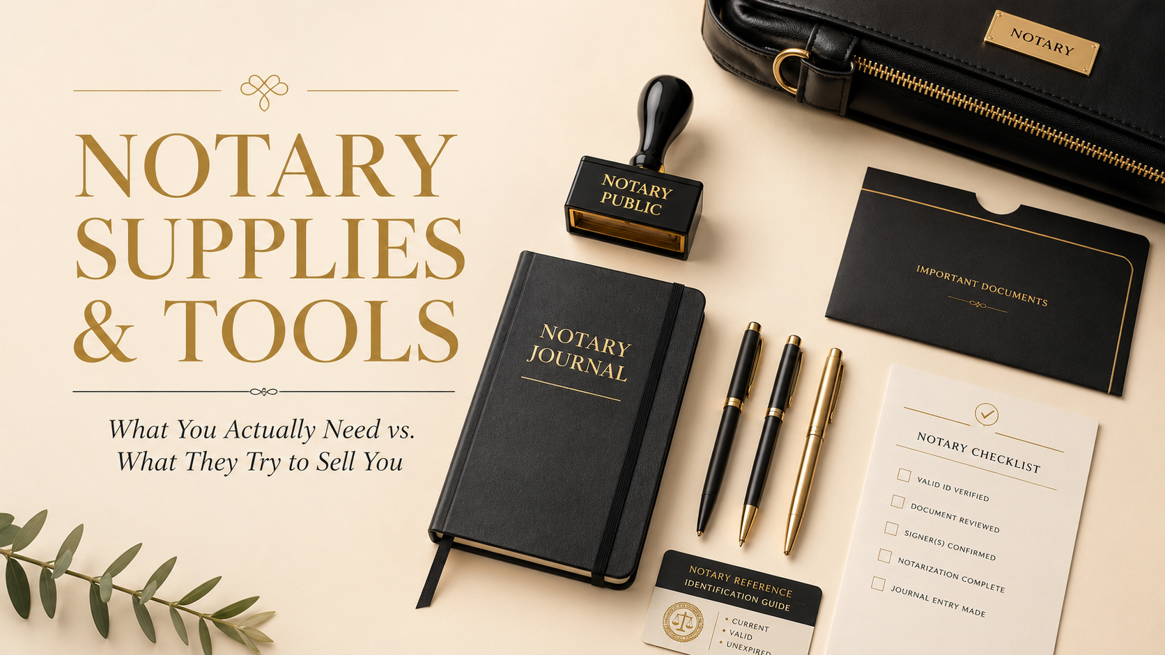 Notary Supplies & Tools: What You Actually Need vs. What They Try to Sell You