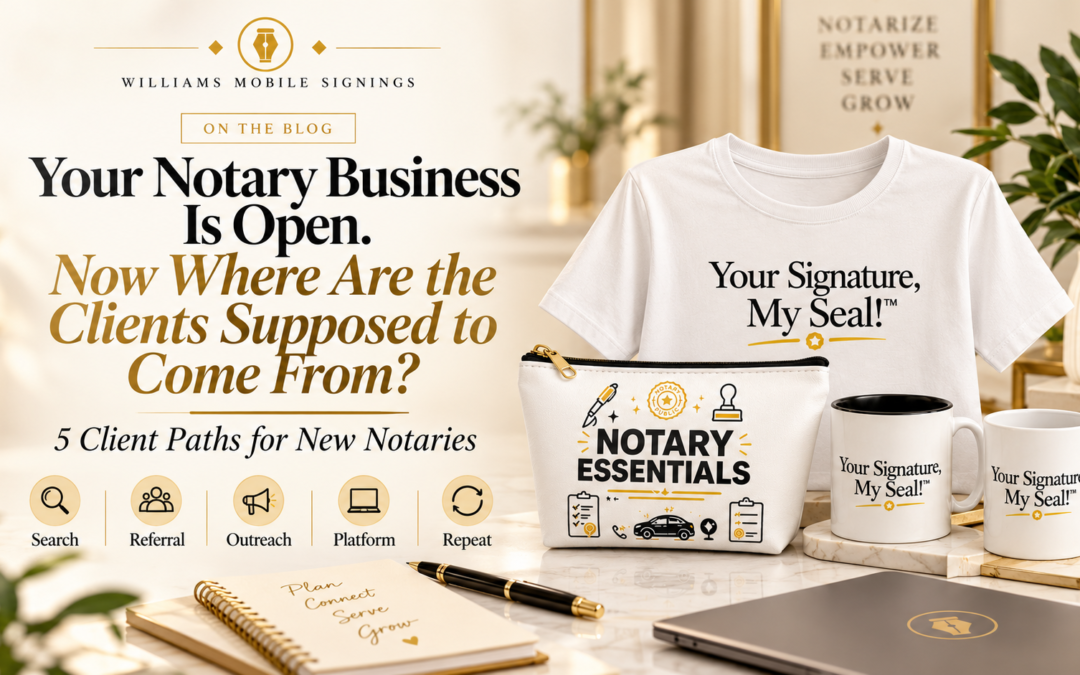 How to get notary clients using search, referrals, outreach, signing platforms, and repeat business